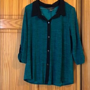 3/4 Sleeve Button Up size Large